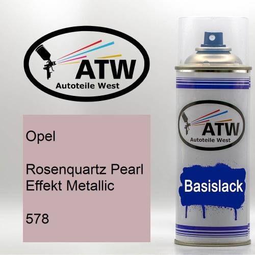 Opel, Rosenquartz Pearl Effekt Metallic, 578: 400ml Sprühdose, von ATW Autoteile West.